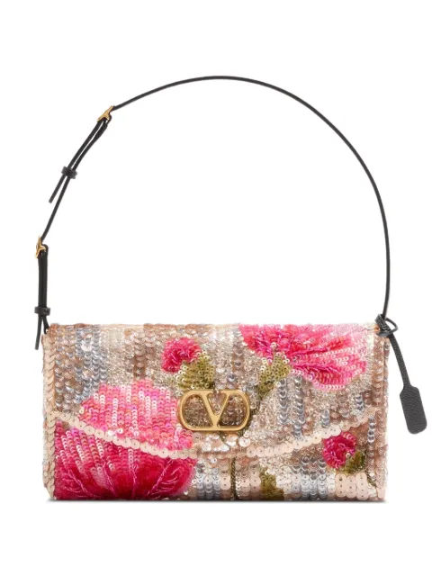 Valentino Garavani Devain embroidered shoulder bag Neutrals WB0T32NAS