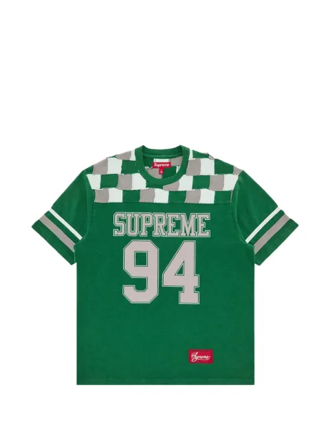 Supreme Patchwork Yoke football T-shirt Green SU27059