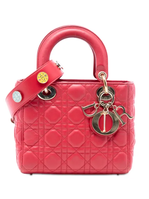 Christian Dior Pre-Owned 2018 Small Lambskin Cannage My ABCDior Lady Dior satchel Pink 5ZI78UKX3HIDJR2N