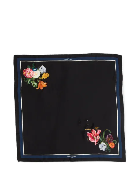 Maison Margiela floral-print scarf Black S29TF0042M35979