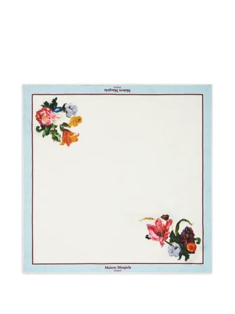 Maison Margiela floral silk scarf White S29TF0041M35978