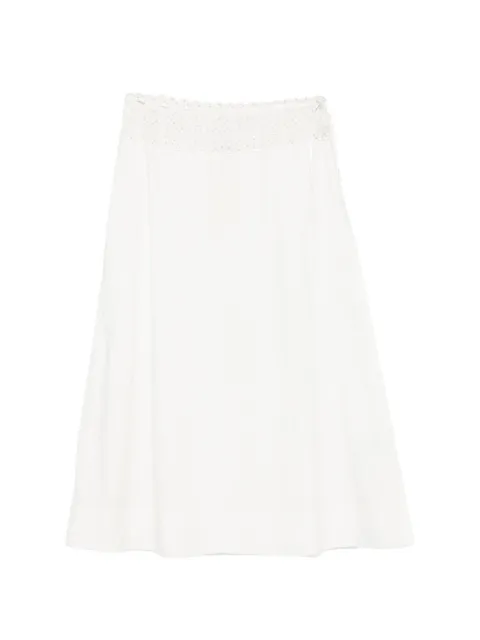 Posse Harriet eyelet-embroidered long skirt White PS2128VTW
