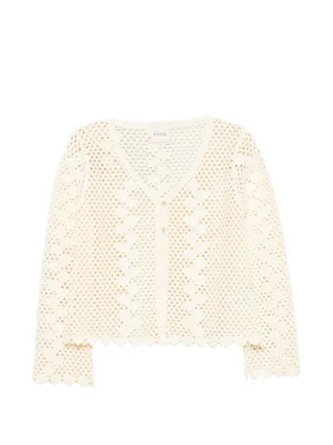 Posse Saskia crochet-knit cardigan Neutrals PS2216IVO