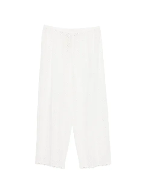 Posse Harriet eyelet-embroidered trousers White PS2129VTW