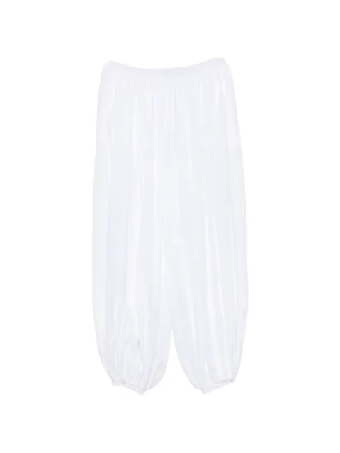 Alaïa elasticed-waistband trousers White AA9P1395T405D