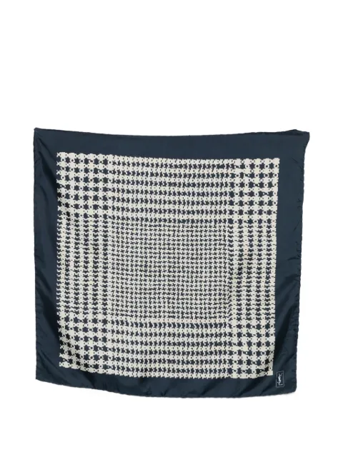Saint Laurent Pre-Owned 1990s printed silk scarf Blue SL180AUC