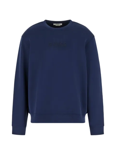 GUESS USA embossed crew neck sweatshirt Blue M6RQ42KAYM2