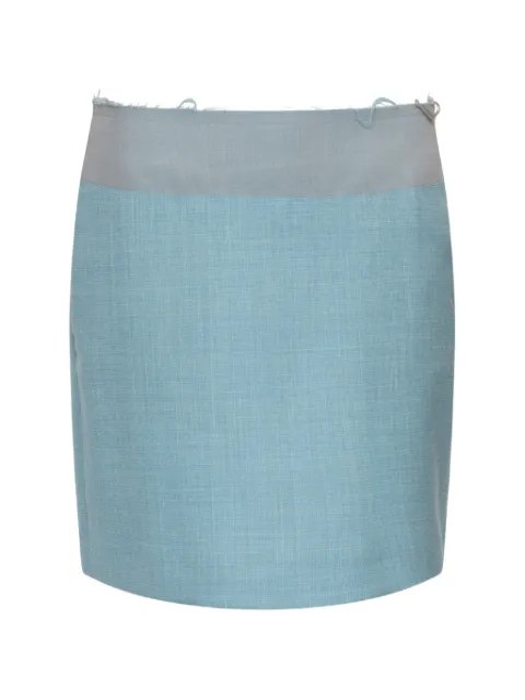 MM6 Maison Margiela two-tone wool mini skirt Blue S62MC0016M35884