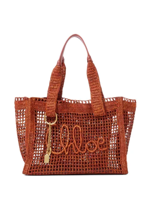 Chloé Summer Banana raffia tote bag Brown CH26US904P08