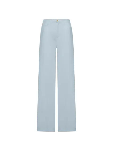 LOIS JEANS logo-patch wide-leg trousers Blue 32278032