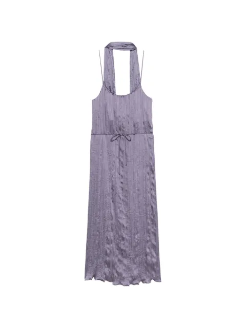 Posse Esme crinkled slip midi dress Purple PS2198DSK