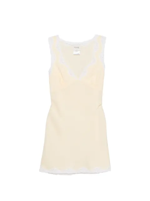 Posse Tabitha lace-trim mini dress Yellow PS2150BMI