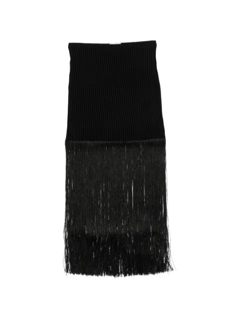 Alaïa fringed tube skirt Black AA9J2574K217D