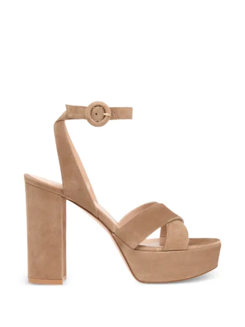 Gianvito Rossi Sabrina buckle-strap platform sandals Neutrals G3262170RICCAM
