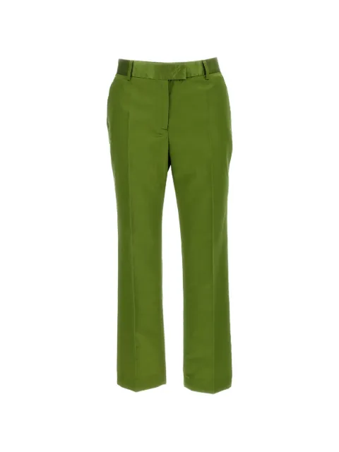 Alberto Biani satin-waistband tailored trousers Green CC891CO030876