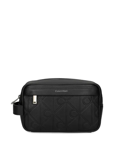 Calvin Klein logo-embossed wash bag Black LV04D1179GUB1