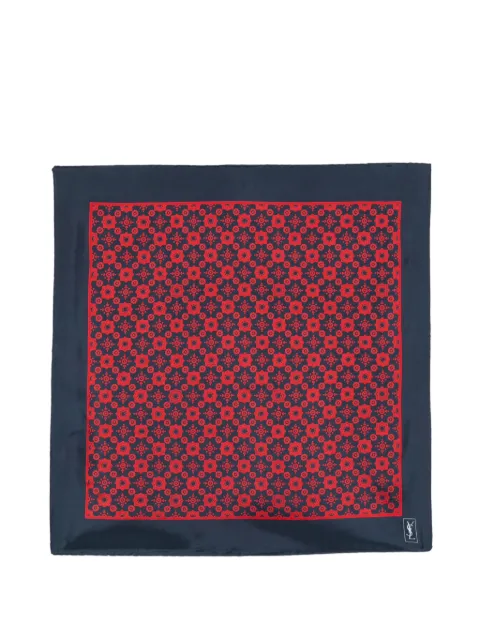 Saint Laurent Pre-Owned 1990s silk scarf Blue SL180ATZ
