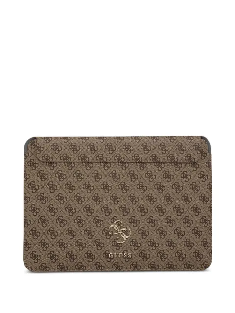 GUESS USA monogram-print laptop sleeve Neutrals GUCS13G4GFBR