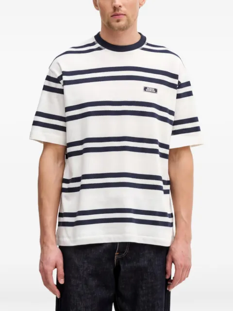 GUESS USA horizontal-stripe logo-patch T-shirt White M6RP10KD191