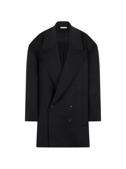 The Mannei double-breasted oversized coat Black RS25004