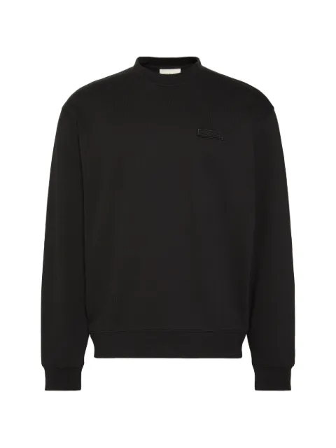 Calvin Klein logo-patch crew-neck sweater Black LV04RF271GUB1