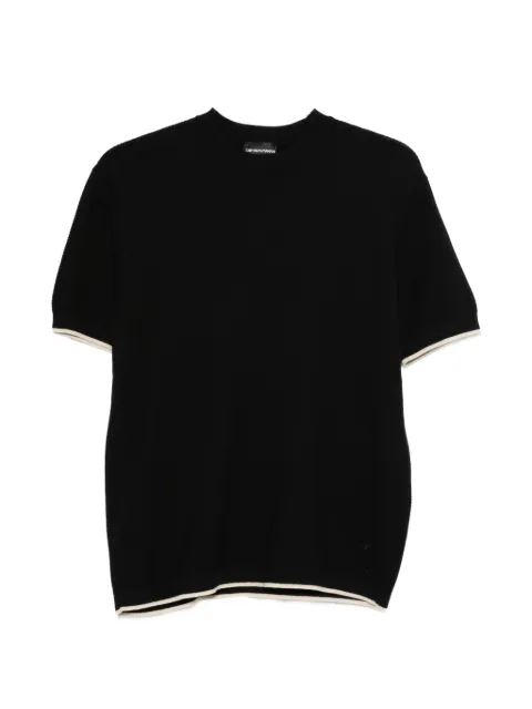 Emporio Armani stripe-detail T-shirt Black EM005529AF25257