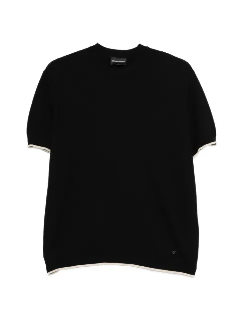 Emporio Armani contrast-trim T-shirt Blue EM005529AF25257
