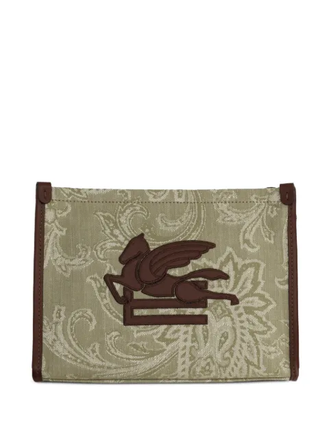 ETRO paisley-print clutch bag Green WP2C0007AQ364V