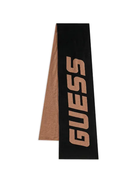 GUESS USA logo-intarsia scarf Black AM9571POL03