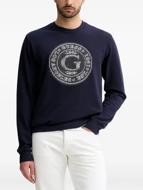 GUESS USA graphic round-neck sweatshirt Blue M5BQ17K1021
