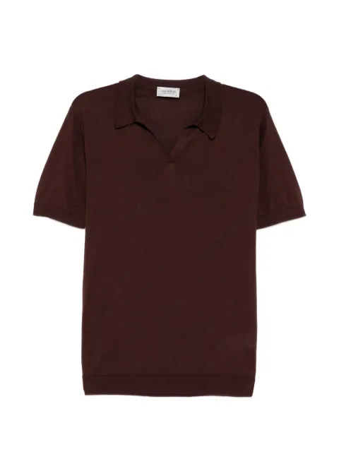 John Smedley Noah skipper collar shirt Brown NOAHSKIPPER
