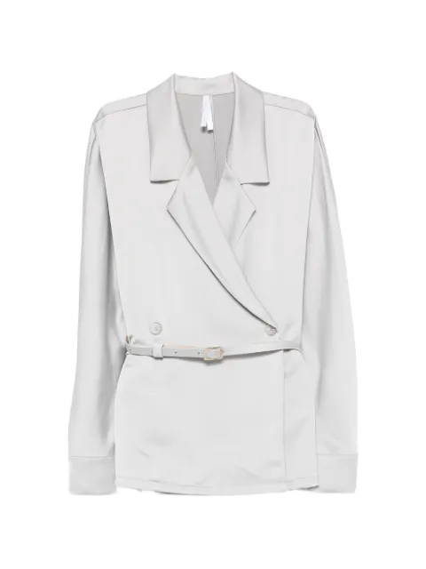IMPERIAL belted double-breasted blazer Grey JBL5LBAC