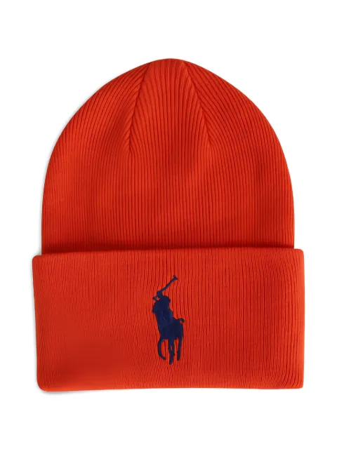 Polo Ralph Lauren Big Pony cuff beanie hat Orange PC0436820
