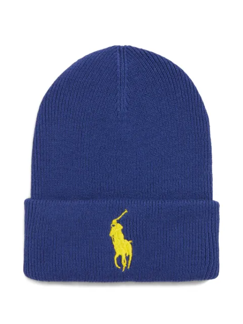 Polo Ralph Lauren Big Pony cuff beanie hat Blue PC0897425