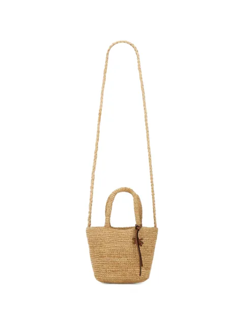 Manebi woven raffia bag Neutrals V88EA