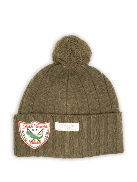 Polo Ralph Lauren Expedition ribbed pom-pom beanie hat Green PC0381352