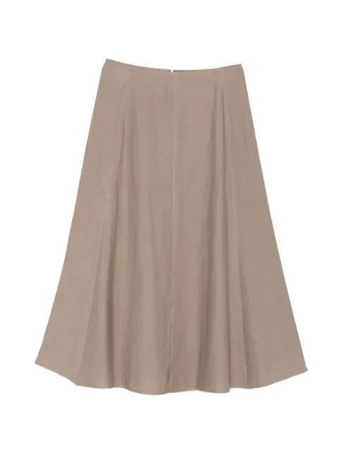 Peserico panelled A-line midi skirt Neutrals A0504605435