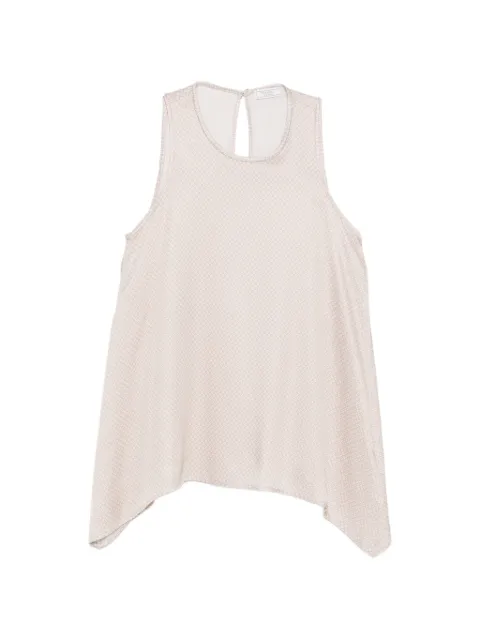 Peserico geometric-print blouse Neutrals S0819708187947