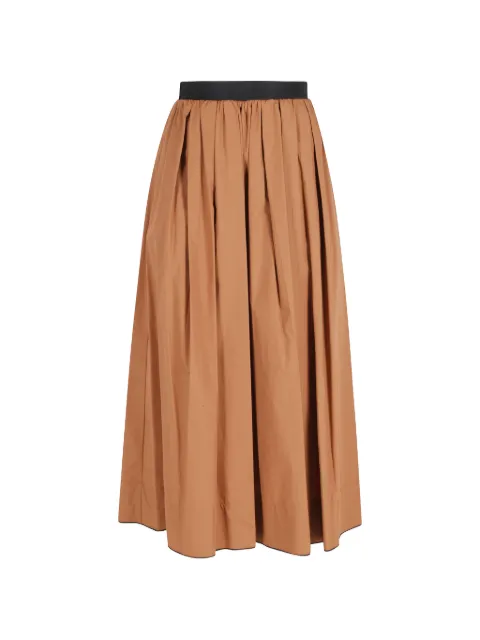 Tela pleated maxi skirt Brown 110084010488098