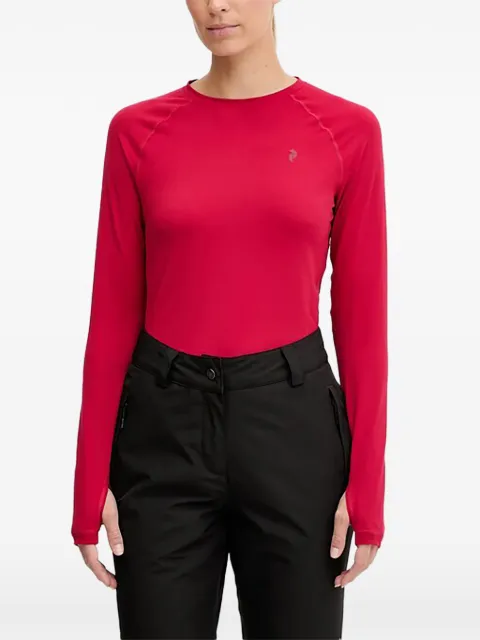 Peak Performance thumbhole crew-neck top Red G79755