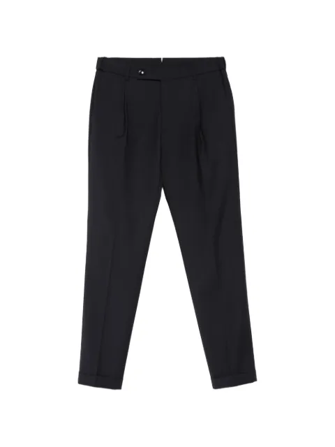 Berwich Xretrolong pleated tailored trousers Black XRETROLONGPO1383