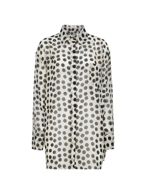 CHIARA BONI La Petite Robe polka-dot shirt Neutrals CMJOLKAGGSTSTT728V1