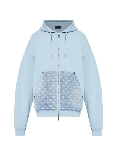 DSQUARED2 hooded patterned jacket Blue S74HG0186D25028