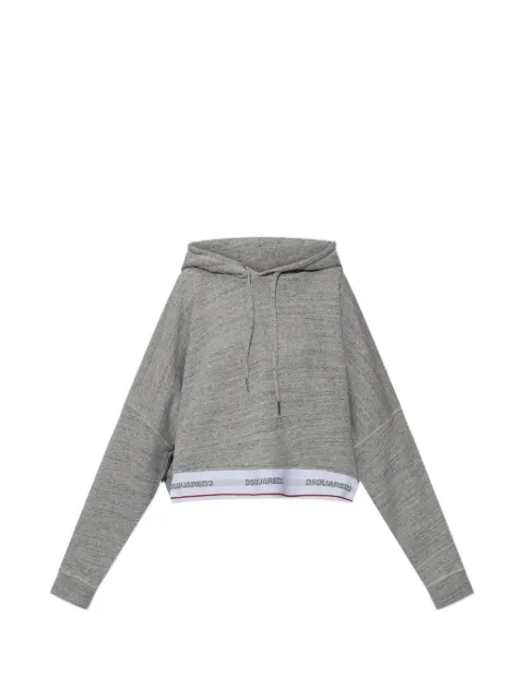 DSQUARED2 Dsquared2 tape Onion cropped fit hoodie Grey S72GU0522D25026