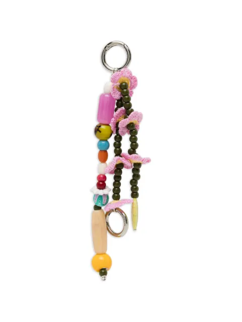 Mira Mikati crochet-flower keyring Pink ACC042A