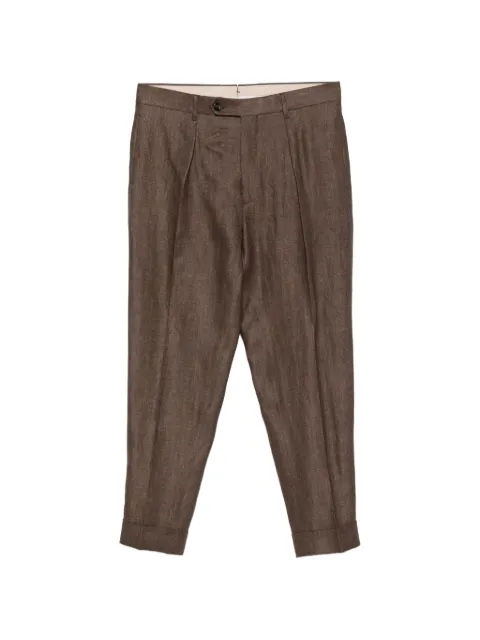 Berwich Chiaia pleated tailored trousers Brown CHIAIAVT1502
