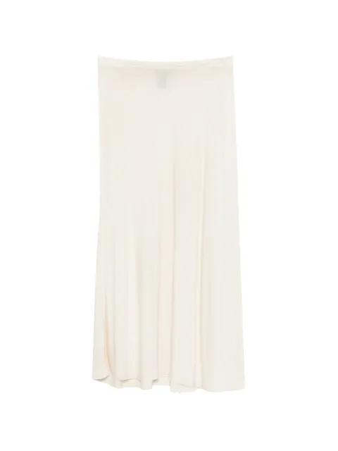 Avant Toi hand-painted midi skirt Neutrals 226SD2762JMDV
