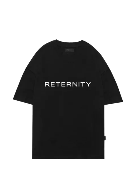 RETERNITY logo-print T-shirt Black 1009251010