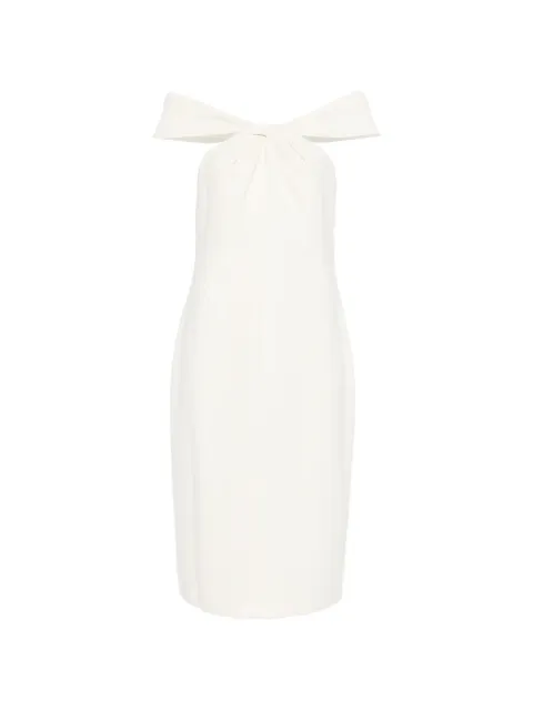 Lauren Ralph Lauren twist shoulder midi dress Neutrals 253982167