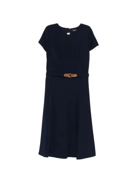 Lauren Ralph Lauren belted A-line midi dress Blue 200973369